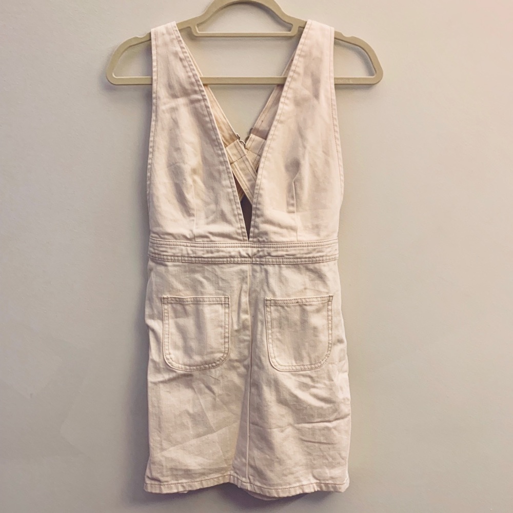 🍿HOST PICK🍿UO | Cream Utility Denim Dress